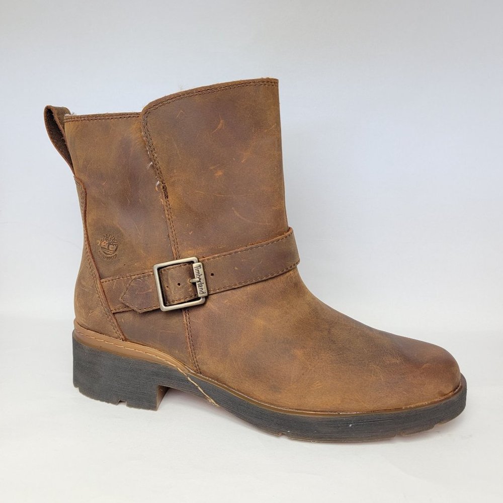 Timberland Brown Leather Women's Winter Rain Boots - Picture 2 of 10